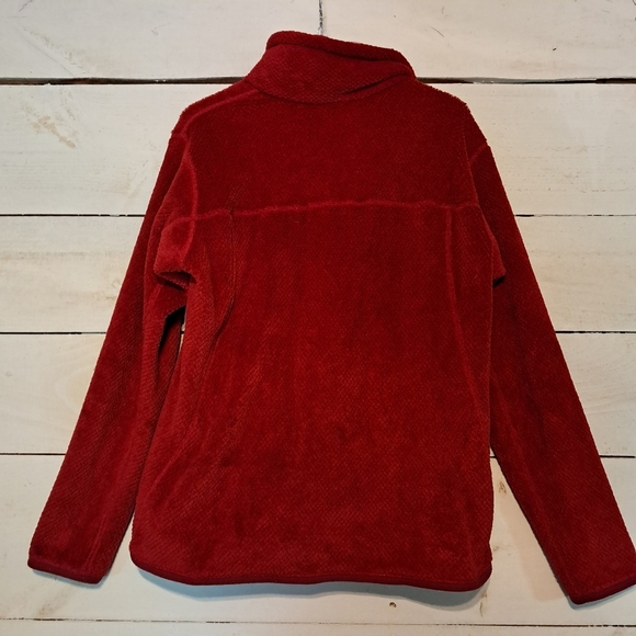 Patagonia Long Sleeve Re Tool Fleece Pull Over Sweatshirt Jacket Red Size Large - Picture 2 of 6